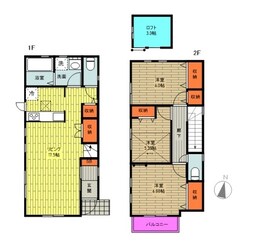 リーブルファイン東村山市諏訪町の物件間取画像